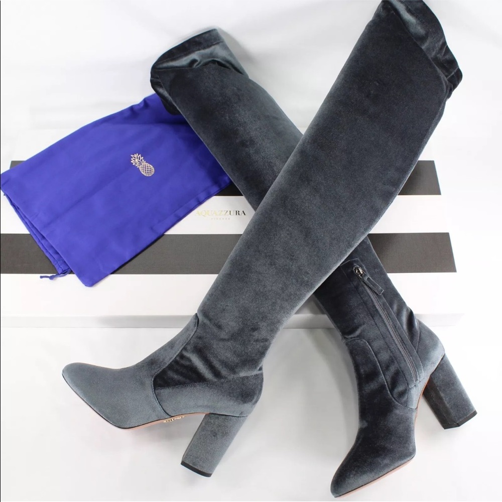 Aquazzura So Me Boots Stretch Velvet ~ choose size